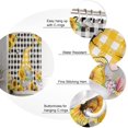thumbnail image 5 of Yellow Sunflower Gnome Shower Curtain Black White Buffalo Check Shower Curtains for Bathroom Curtain Sets with Hooks Waterproof Fabric Bath Curtain Extra Long 84" x 72", 5 of 6