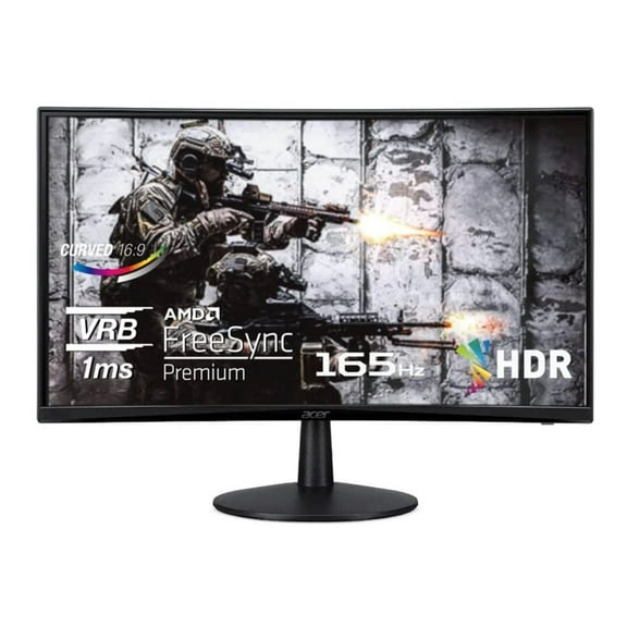 Monitor Gamer Curvo Acer Nitro ED240Q Sbiip 100 Hz 23.6” FHD 1920x1080 VA 1500R ZeroFrame 1 ms (VRB) AMD FreeSync