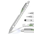 thumbnail image 4 of Coollooc One Pen Nine Functions -Christmas Gifts for Men, 9 in 1 Multitool Pen with LED Light, Cool Gadgets, Stocking Stuffers Gifts for Men, White Elephant Gifts for Adults(Silvery), 4 of 9