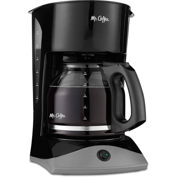 Coffee Black Coffee Maker, 12 Cups, with Auto Pause and Glass Carafe, Perfect for Home and Office Use