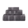 thumbnail image 2 of Superior Smart Dry 3-Piece Zero Twist Soft Cotton Towel Set, Quick Dry Fade Resistant, Grey, 2 of 11