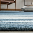 thumbnail image 4 of SAFAVIEH Metro Angela Striped Area Rug, Blue/Ivory, 6' x 6' Square, 4 of 8