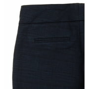 Hilary Radley Womens Narrow Leg Stretch Slim Ponte Pant (Navy/Black, Medium)