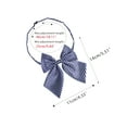 thumbnail image 2 of INSPIRE CHIC Women's Pre-Tied Adjustable Bowknot Striped Uniform Bowtie 4.33" x 5.51" Navy Blue, 2 of 5
