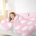 thumbnail image 4 of jejeloiu Kawaii Ghost Bedding Comforter Set,Halloween Theme Twin Comforter Sets,Pink White Bedding Set For Girls,Lightweight Room Decor Reversible,2pcs, 4 of 8