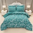 thumbnail image 1 of Floral Printed Queen Comforter Set with Sheets Lightweight Piece Bed in A Bag Comforter Set Vintage Yellow and Grey Flower Pattern Farmhouse Bedding Set, 1 of 7