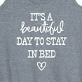 thumbnail image 3 of Instant Message - Its A Beautiful Day To Say In Bed - Women's Racerback Tank Top, 3 of 6