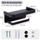 thumbnail image 3 of Wall Mounted Toilet Paper Holder Aluminum Roll Holder Toilet Paper Holder with Storage Shelf Black, 3 of 5