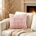 thumbnail image 5 of Christmas Pillow Covers 18x18 inch Christmas Decorations Clearance, Sofa Couch Pillow Covers Square Fall Winter Decor Pillowcase for Farmhouse, Holiday Decorative Throw Pillow Covers for Home, Pink, 5 of 6