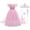 Pink Dress with Accessories, variant on Girls Sequins Princess Elsa Costume Birthday Party Christmas Fancy Dress