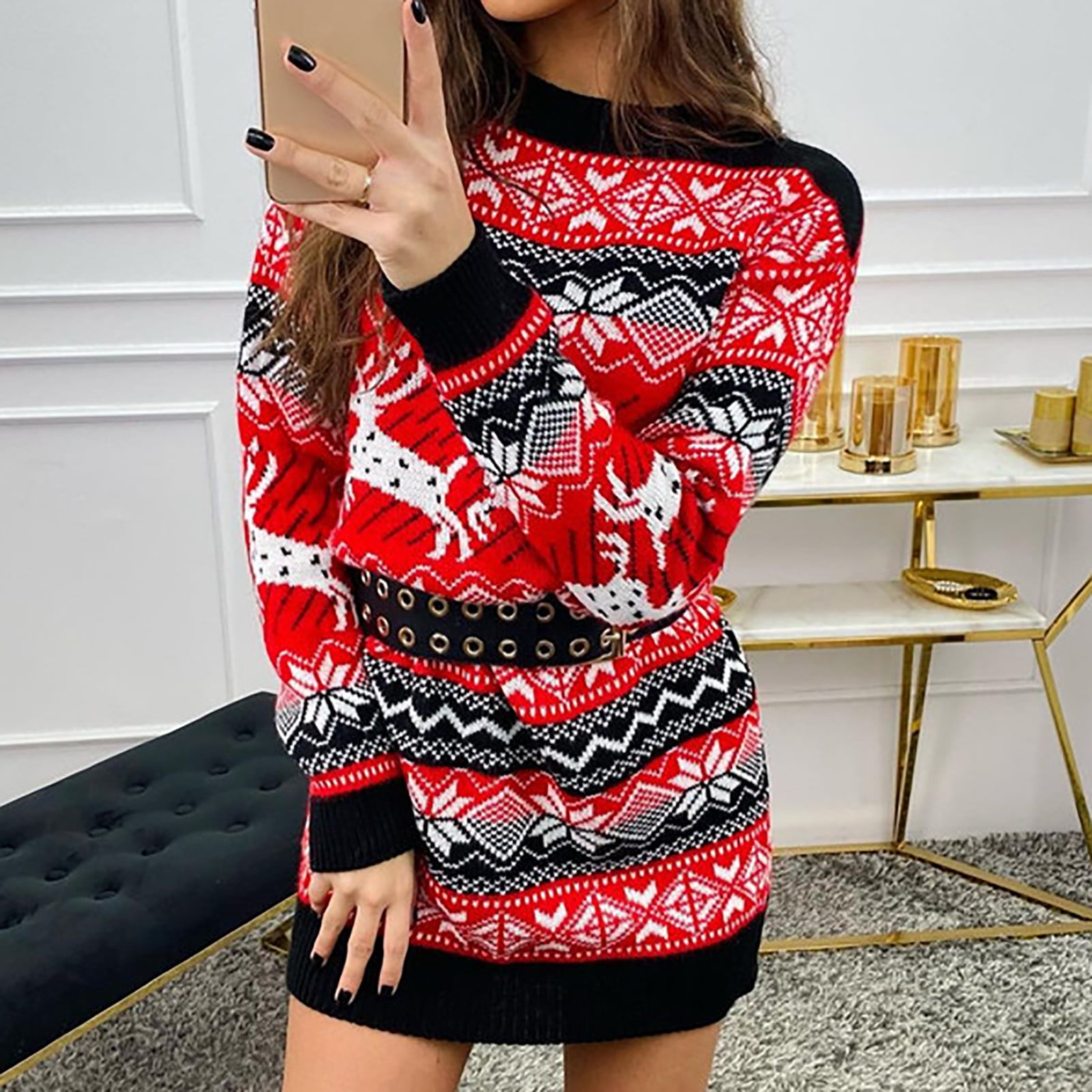 WJHWSX Christmas Dress Sexy Loose Fit Trendy Kuwait Ubuy