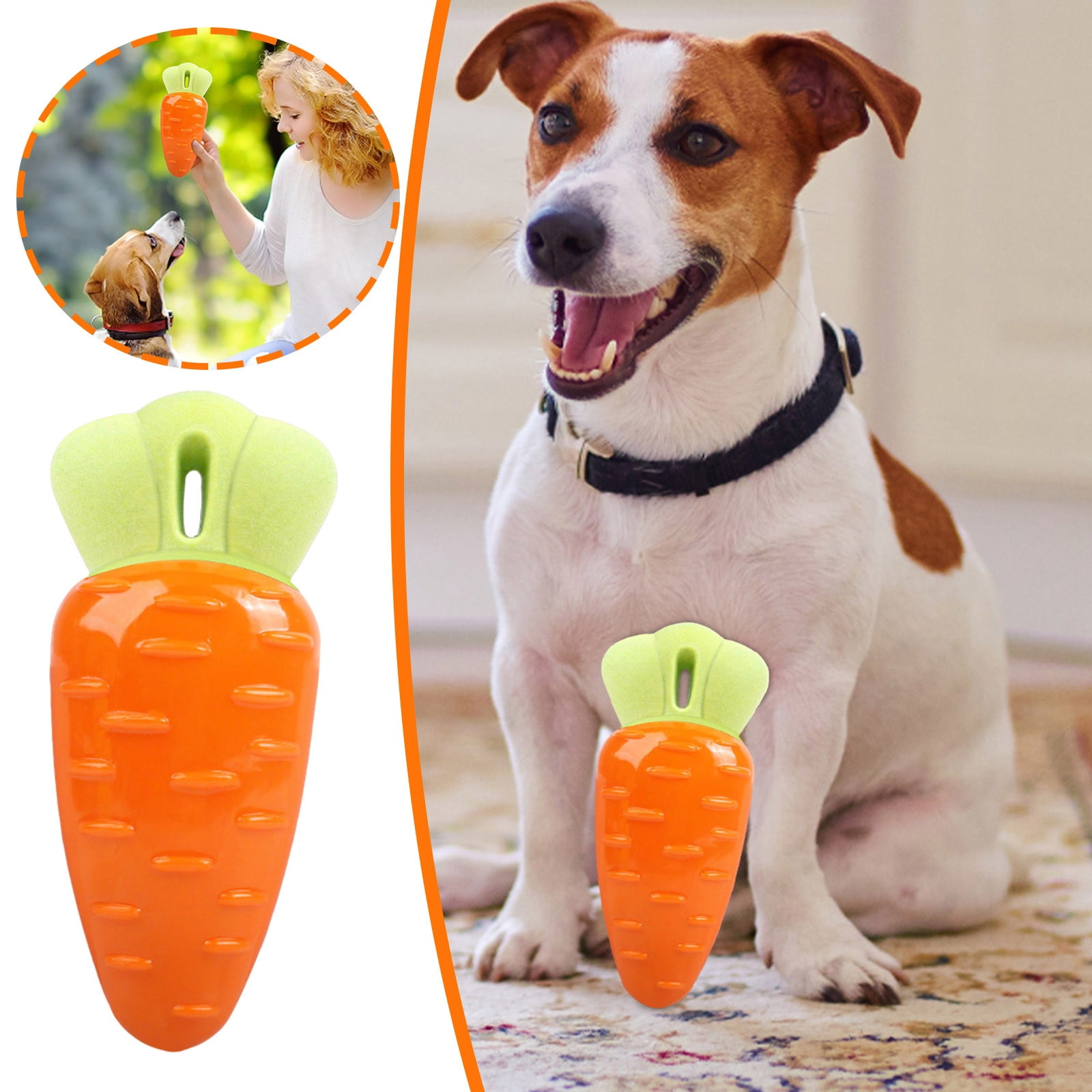 Dog Toy Carrot Pineapple Robust Chew Toy Puppies Dog Chew Toy Teeth Cleaning Rubber Dog Toys Dog Toy Indestructible Small Puppies Medium