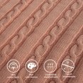 thumbnail image 4 of Ntbay 100% Cotton Cable Knit Toddler Blanket, Soft Warm Unisex Baby Blanket for Crib, 30"x40", Coral Orange, 4 of 7