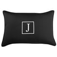 thumbnail image 3 of Sorra Home Sunbrella Canvas Monogram Indoor/Outdoor 13x20 Corded Pillow (Single) Black "J", 3 of 5