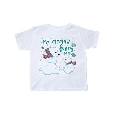 

Inktastic My Memaw Loves Me- cute polar bears Gift Toddler Boy or Toddler Girl T-Shirt