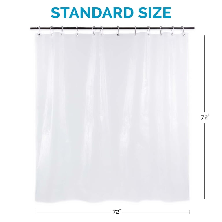 Dainty Home Heavy Weight Shower Curtain Liner Clear photo 8