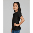 thumbnail image 5 of Real Essentials 5 Pack: Girls' Cotton Short Sleeve Crew Neck T-Shirt - Athletic Tee Shirt for Teens Kids Youth (Ages 4-16), 5 of 5