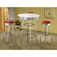 thumbnail image 4 of Miekor Furniture Red and Chrome Bar Height Stool (Set of 2) 93216, 4 of 5