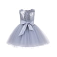 thumbnail image 3 of Ekidsbridal Formal Sparkling Sequins Tulle Flower Girl Dress Junior Bridesmaid Wedding Beauty Pageant Gown for Toddlers 124NF S, 3 of 3
