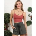 thumbnail image 3 of Doublju Women's Drawstring Side Pockets Casual Shorts With Plus Size, 3 of 3