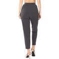 thumbnail image 3 of Womens Pleated High Rise Elastic Waist Dress Pants w/ Pockets, 3 of 7