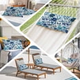 thumbnail image 5 of Abstract Floral Queen Size Pillow Cover, Pillowcase Protectors with Zipper, Breathable Decorative Throw Pillow Case Cover, Blue Flowers Retro Country Watercolor Pillow Shams for Couch Sofa 20x30Inch, 5 of 8