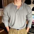 thumbnail image 4 of Mens Shirts, Mens Muscle Henley Shirts Lightweight Workout T-Shirt Gym Tee | Solid Color Comfortable Soft Athletic Short Sleeve with Button, 4 of 5