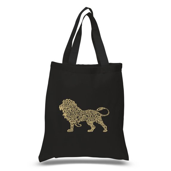 LA Pop Art Small Word Art Tote Bag - Lion