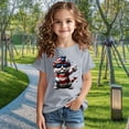 thumbnail image 3 of DISKEBUISS Print Tops for Children's Fashion Crew Neck Short Sleeve Blouse for Casual Wear & 4Th of July Tops, 3 of 7