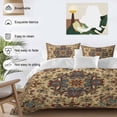 thumbnail image 3 of 3 Piece Boho Flower Duvet Cover Set Queen Size,Microfiber Comforter/Quilt Cover with Corner Ties and 2 Pillowcases,Bohemian Western Rustic Tribal Patterns All Season Soft Bedding with Zipper Closure, 3 of 8