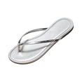 thumbnail image 2 of Flip Flops, Beach Sandals, Flip Flops for Women Footwear- Lightweight and Memory Foam Insole Sandals for Women 2026 - Durable Non-Slip Beach Essentials Flats for Women Sandals, Silver 8.5, 2 of 8