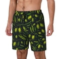 thumbnail image 1 of Balery Green Branch Olive Bañador para hombre, shorts de playa de secado rápido con entrepierna y forro de compresión-X-Large, 1 of 6