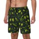 thumbnail image 1 of Balery Green Branch Olive Bañador para hombre, shorts de playa de secado rápido con entrepierna y forro de compresión-Small, 1 of 6