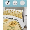thumbnail image 4 of Sunflower Twin Size Down Alternative Comforter, Lightweight Comforter Quilt Bedding Set with Pillow Shams Watercolor Yellow Flower Gradient Plant All Seasons Bed Comforter Duvet Insert 68"x86", 4 of 7