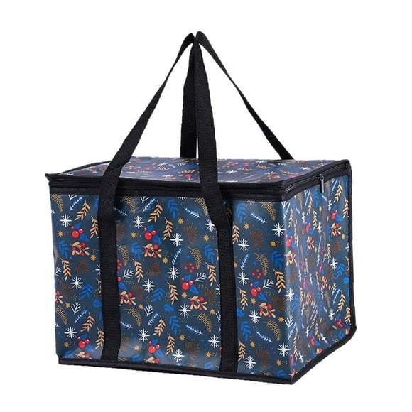 Bolsa térmica para entrega de alimentos, bolsa para comestibles con asa, nevera térmica grande y resistente para mantener la comida caliente.