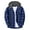 Blue, variant on Mens Plaid Hooded Shirts Casual Button down Jackets Long Sleeve Fall Winter Fashion Coat with Pocket