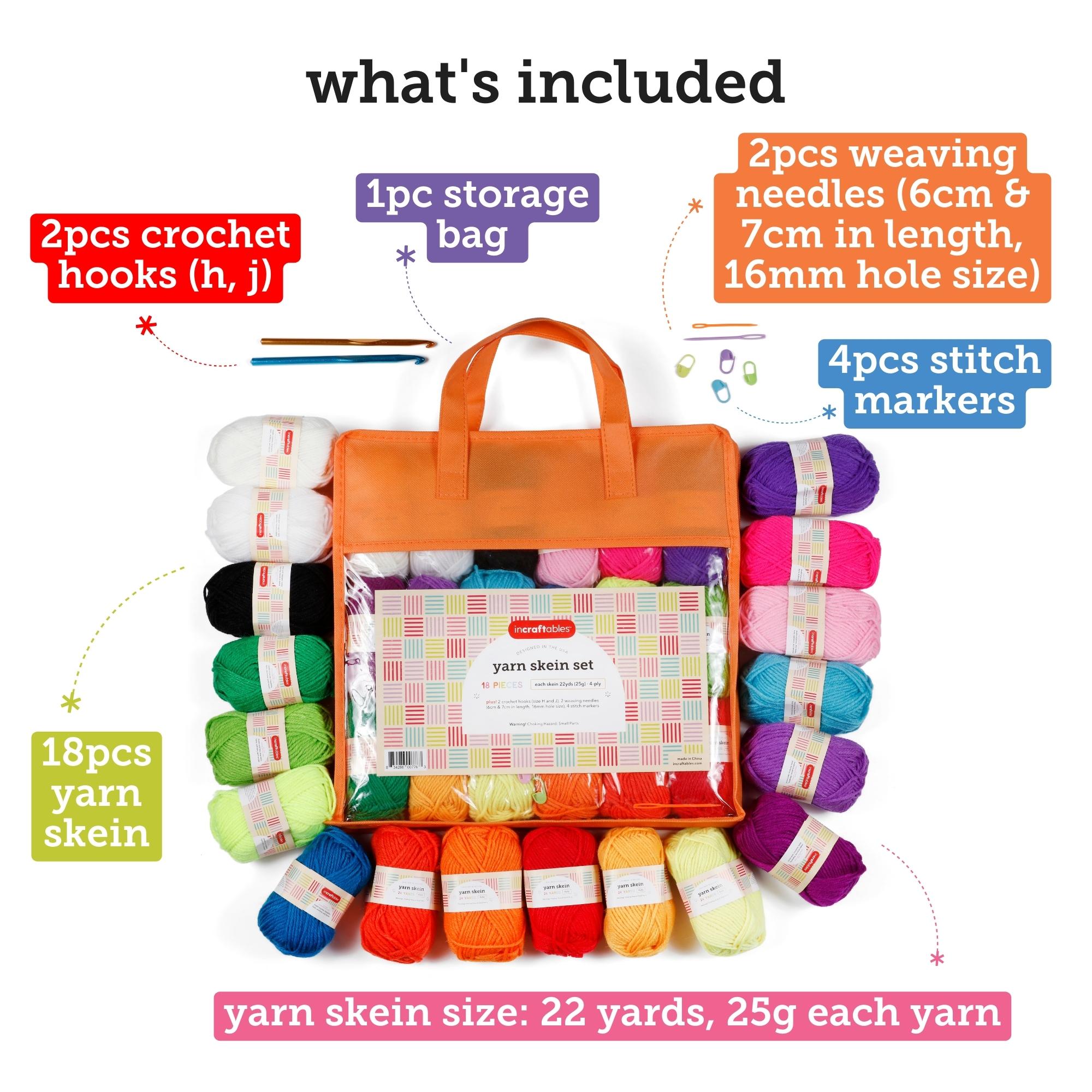 Incraftables 24 Color Acrylic Yarn Crochet Kit photo 2
