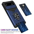 thumbnail image 5 of Tarise for Google Pixel 6a Case with Card Holder Ring Kickstand Slide Camera Cover Pixel 6a 5g Case Heavy Duty Protection Shockproof Rugged Protective for Google Pixel 6a Phone Case Cover 2022, Navy, 5 of 7