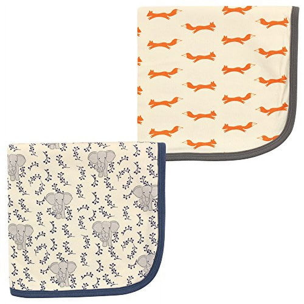Touched by Nature Baby Boys' Organic Cotton Swaddle Blanket, 2-Pack, Choose Your Color