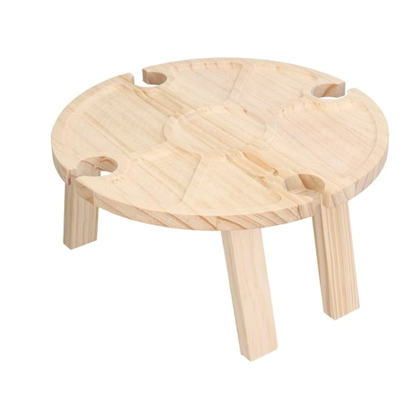 Portable Camping Table with Stable Compartments for Outdoor Dining & Wine, Perfect for Garden, Travel, Tenting