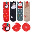 thumbnail image 3 of 4 pares de adorables calcetines de Navidad de dibujos animados calcetines de algodón de invierno para mujer, 3 of 5