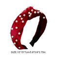 thumbnail image 4 of Diadema con Nudo Torcido Minnieouse Accesorios para el Cabello de Boda Perlas Rojo, 4 of 6