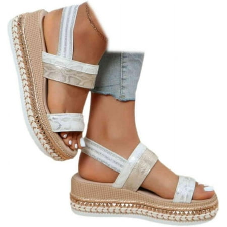 Women s Platform Espadrilles Casual Ankle Strap Wedge Sandals Comfortable Dressy Open Toe Buckle Summer Shoes