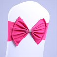 thumbnail image 2 of Chair Sashes 10Pack Elastic Slider Chair Bow Spandex Chair Cover Bands Party Chair Ribbons for Wedding Banquet Decorations (Fuchsia-Rose), 2 of 4