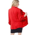 thumbnail image 3 of MixMatchy Women's Color Tencel Zip Up Snap Button Safari Military Anorak Utility Jacket with Pockets, 3 of 7