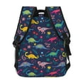 thumbnail image 4 of Disketp Dinosaur Flowers Mochila Estampada para Hombre y Mujer – Mochila Ligera Clásica con Múltiples Bolsillos para Universidad, Trabajo y Viajes-One Size, 4 of 5