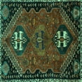 thumbnail image 1 of Ahgly Company Indoor Square Persian Turquoise Blue Traditional Area Rugs, 8' Square, 1 of 4