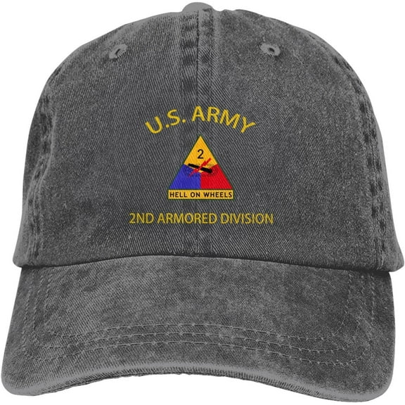 US Army 2nd Armored Division Veteran Dad Hat Baseball Unisex Baseball Adjustable Washed Cap