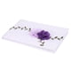 thumbnail image 1 of Libro de Invitados Encaje Flores Púrpuras Firma Libro Decoración Del Partido, 1 of 9