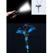 QQTDFG Men Western Dragon Charm Glow in the Dark Necklace for Men Jewelry for Men-default